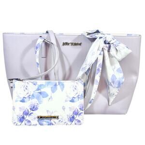 Betsey Johnson Purple and Floral Shoulder Bag Set